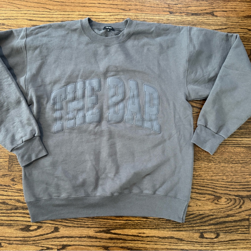 The BAR Sweatshirt. Size M. Gray with gray wording
